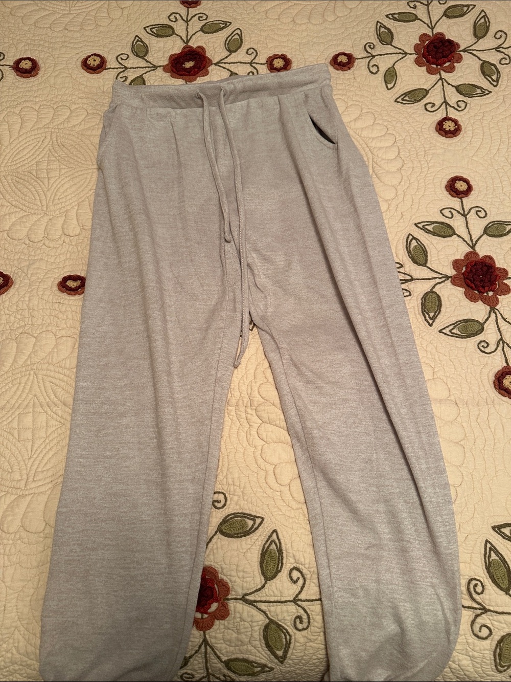 Light Gray Cozy Drawstring Sweatpants